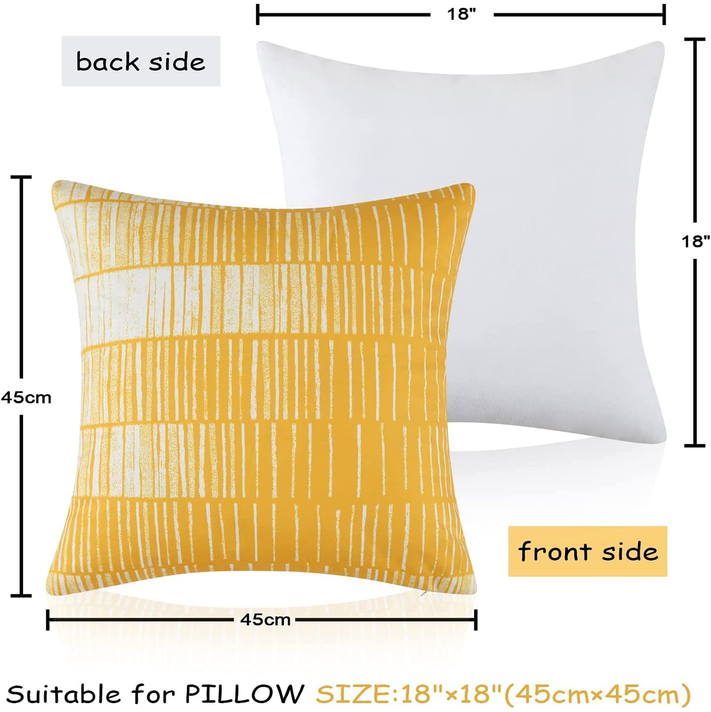 Decorative Throw Pillow Covers 18''x18''/4PACK