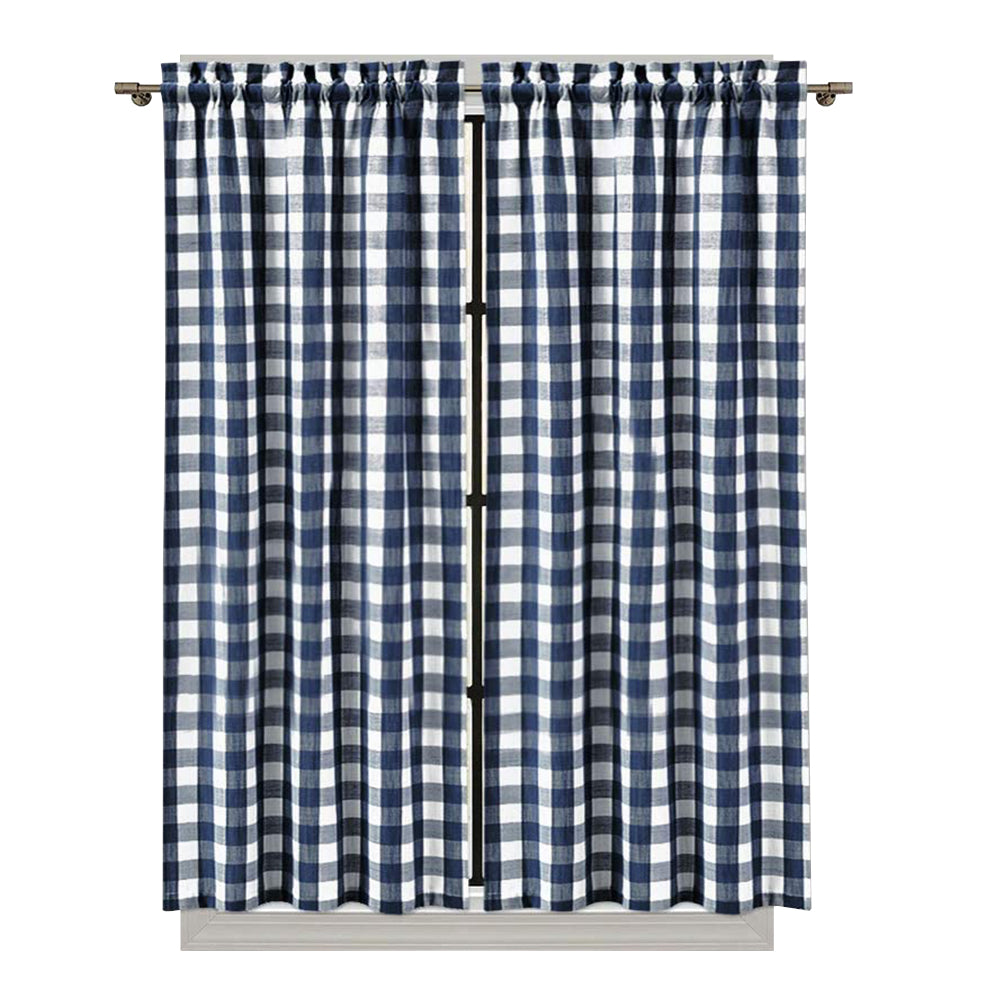 Buffalo Plaid Valance Curtains for Kitchen