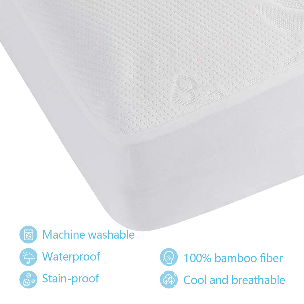 Cooling Bamboo Mattress Protector Waterproof