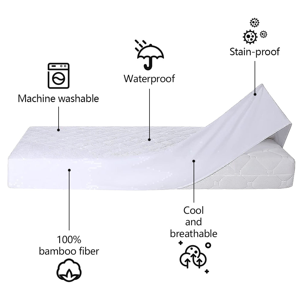 Bamboo Crib Mattress Protector 9 Inch Waterproof