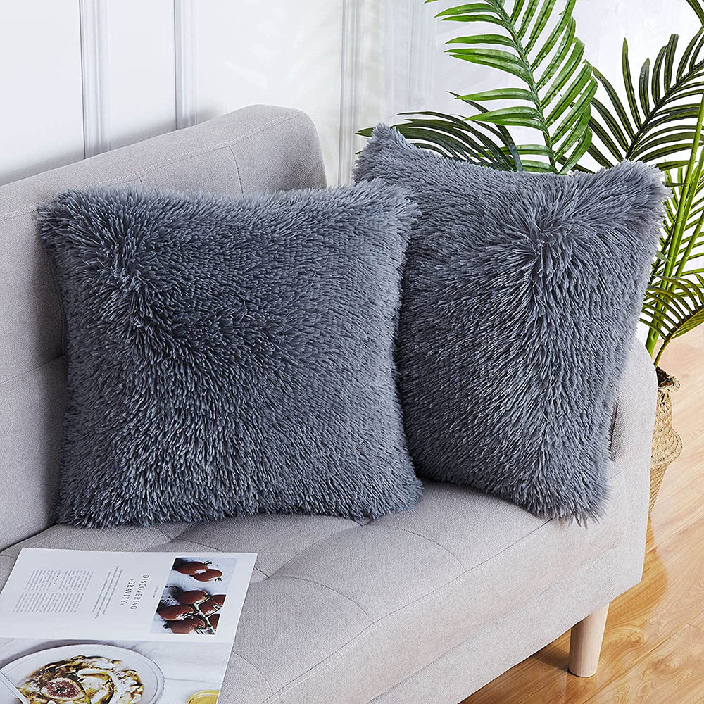 Faux Fur Throw Pillow Covers