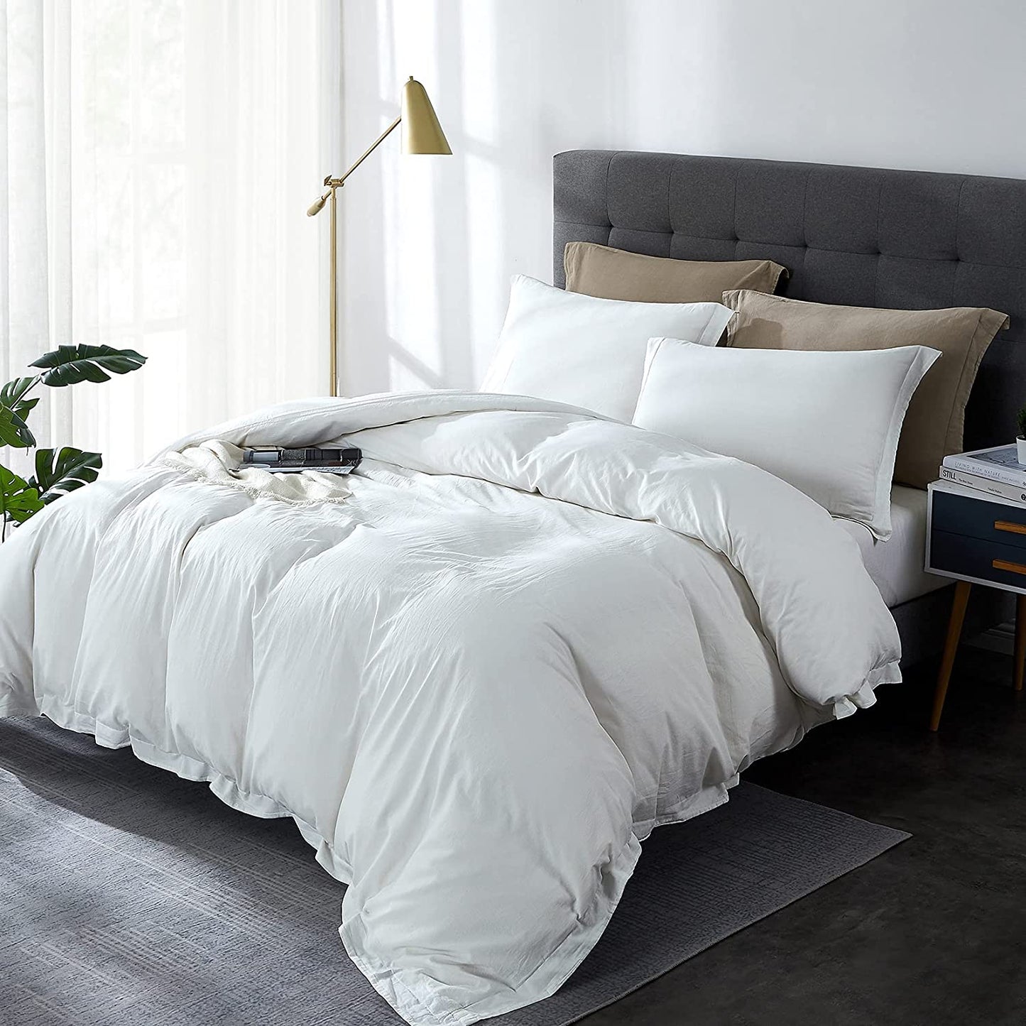 100% Washed Cotton Duvet Cover Set