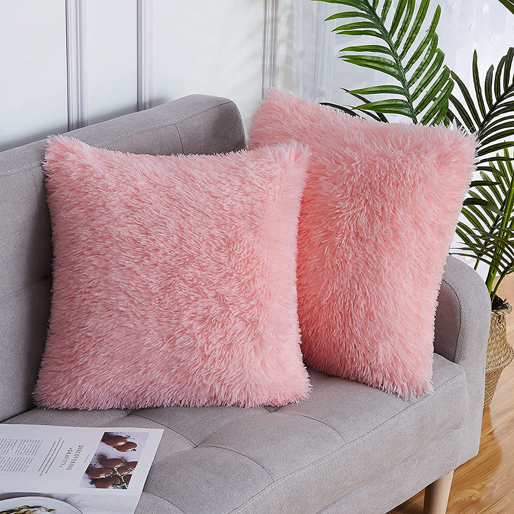 Faux Fur Throw Pillow Covers