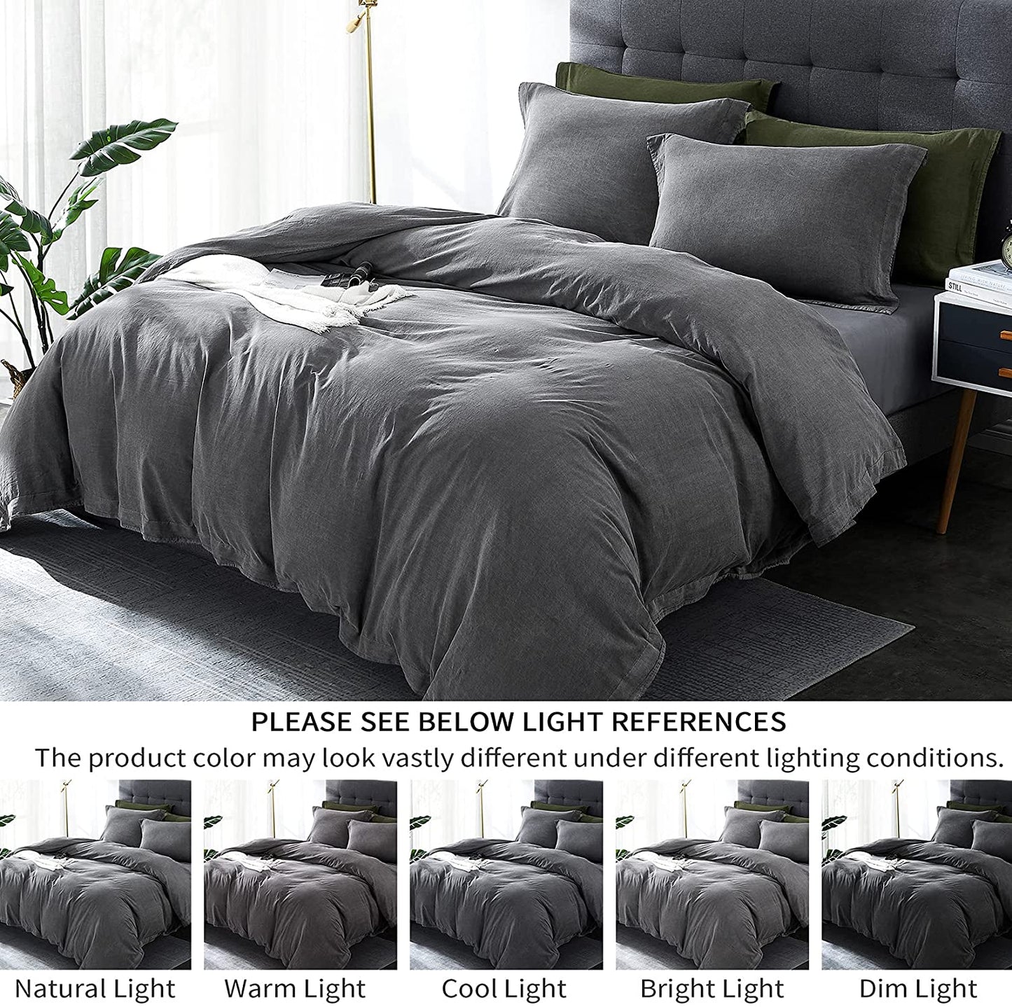 100% Washed Cotton Duvet Cover Set