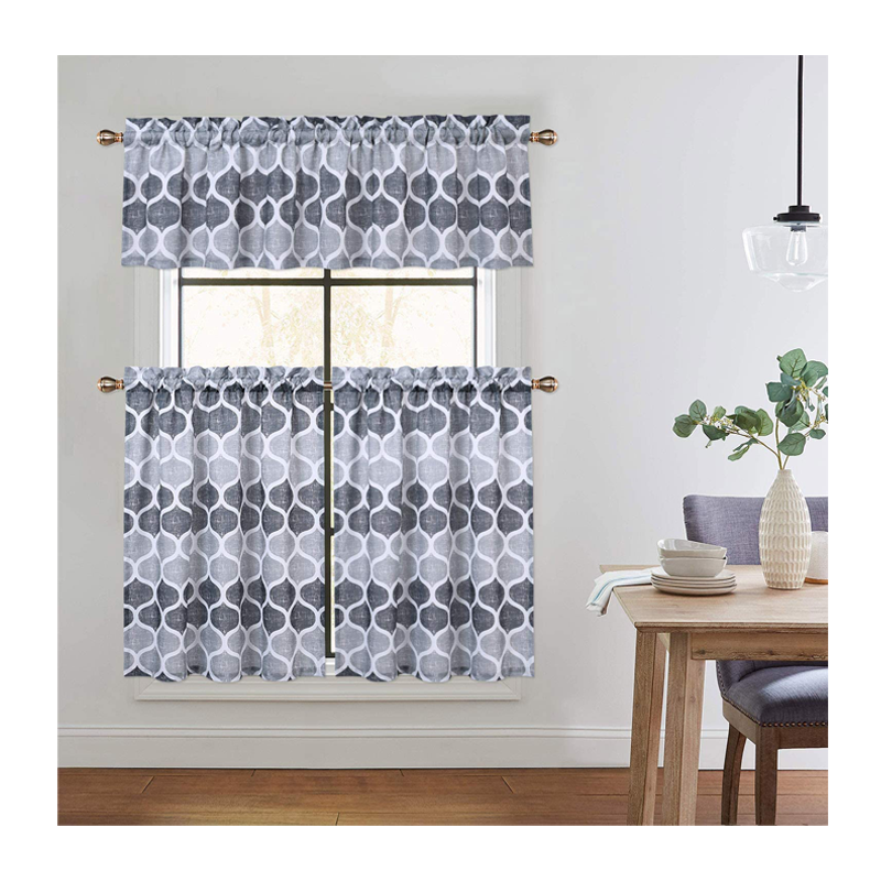 Valances for Kitchen Geometric Moroccan Printed