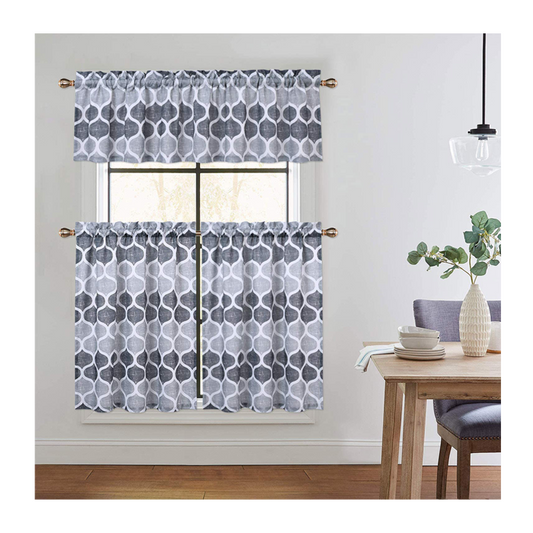 Valances for Kitchen Geometric Moroccan Printed