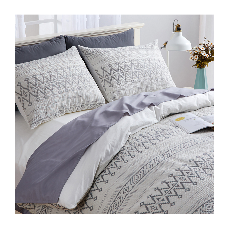 Cotton Jacquard Duvet Cover Set King Size